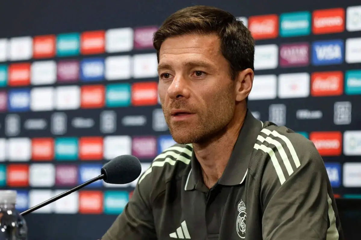 Xabi Alonso en conférence de presse. (realmadrid.com)