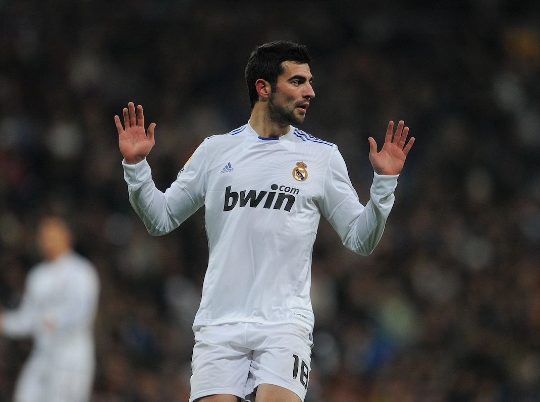 MADRID, SPAIN - MARCH 03: Raul Albiol of Real Madrid reacts during the la Liga match between Real Madrid and Malaga at Estadio Santiago Bernabeu on March 3, 2011 in Madrid, Spain. (Photo by Jasper Juinen/Getty Images)