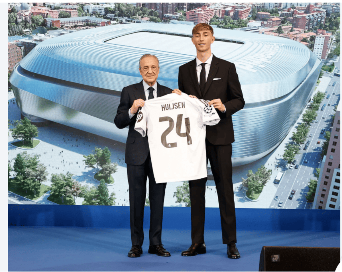 Huijsen, presentado como nuevo jugador del Real Madrid