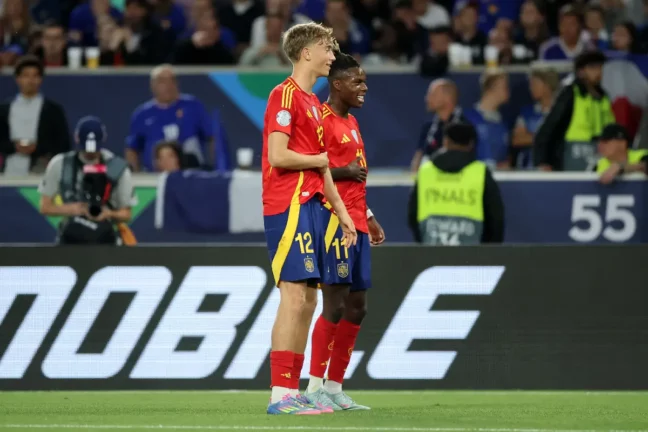 Huijsen en Ligue des nations jeudi soir (Photo by Alex Grimm/Getty Images).