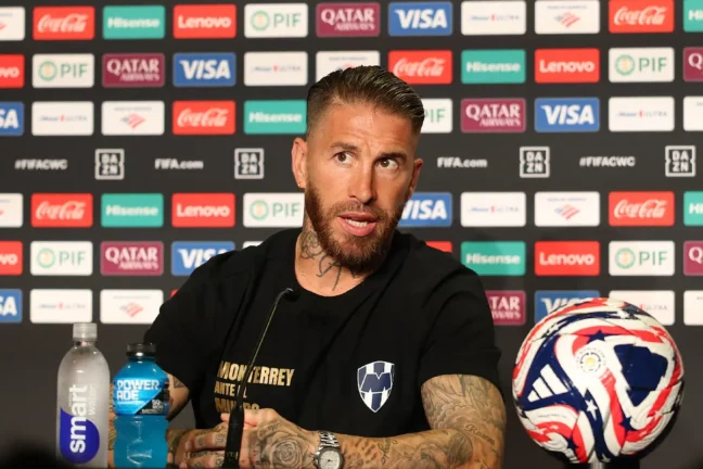 Sergio Ramos a loué Mastantuono face à la presse (Photo by Stu Forster/Getty Images).