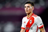 LANUS, ARGENTINA - JANUARY 31: Franco Mastantuono of River Plate looks on during a Copa de la Liga 2024 group A match between Barracas Central and River Plate at Estadio Ciudad de Lanus (La Fortaleza) on January 31, 2024 in Lanus, Argentina. (Photo by Marcelo Endelli/Getty Images)