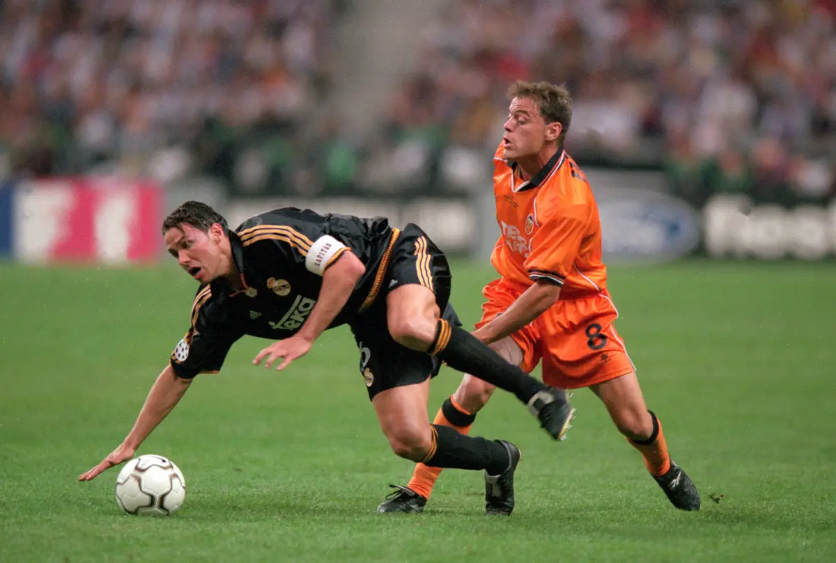 Redondo lors de la finale de la Ligue des champions 2000 face à Valence (Ben Radford /Allsport)