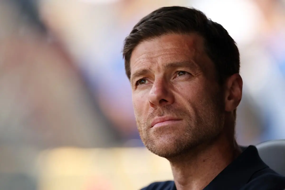 MIAMI GARDENS, FLORIDA - JUNE 18: Xabi Alonso, Head Coach of Real Madrid C. F., looks on during the FIFA Club World Cup 2025 group H match between Real Madrid CF and Al Hilal at Hard Rock Stadium on June 18, 2025 in Miami Gardens, Florida. (Photo by Dan Mullan/Getty Images)
