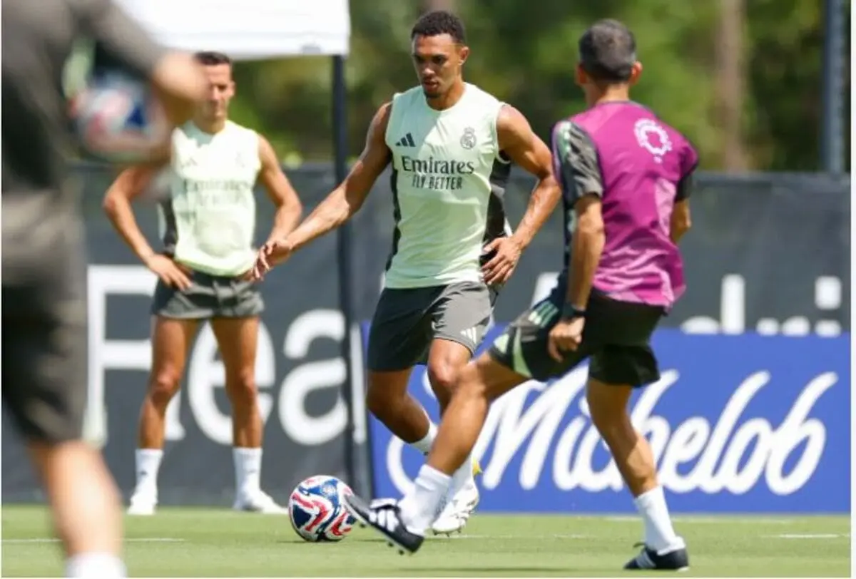 Trent Alexander-Arnold à l'entrainement à Miami (realmadrid.com)