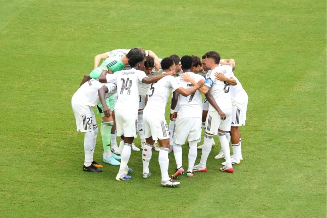 Les joueurs du Real Madrid à la Coupe du monde des clubs (Photo by Kevin C. Cox/Getty Images).