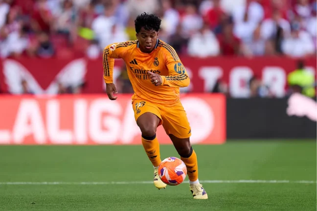 Endrick face à Séville en Liga (Photo by Angel Martinez/Getty Images).
