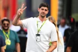 SPA, BELGIUM - JULY 26: Thibaut Courtois in the Paddock during qualifying ahead of the F1 Grand Prix of Belgium at Circuit de Spa-Francorchamps on July 26, 2025 in Spa, Belgium. (Photo by Rudy Carezzevoli/Getty Images)
