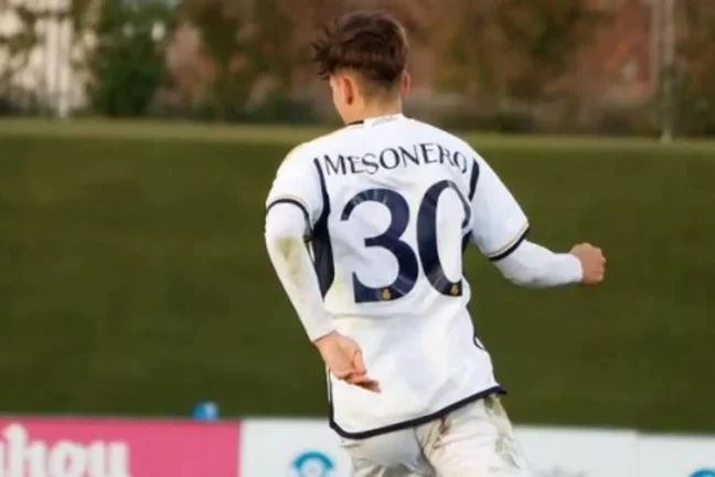 Dani Mesonero avec le Real Madrid Castilla (Instagram/mesonero10)
