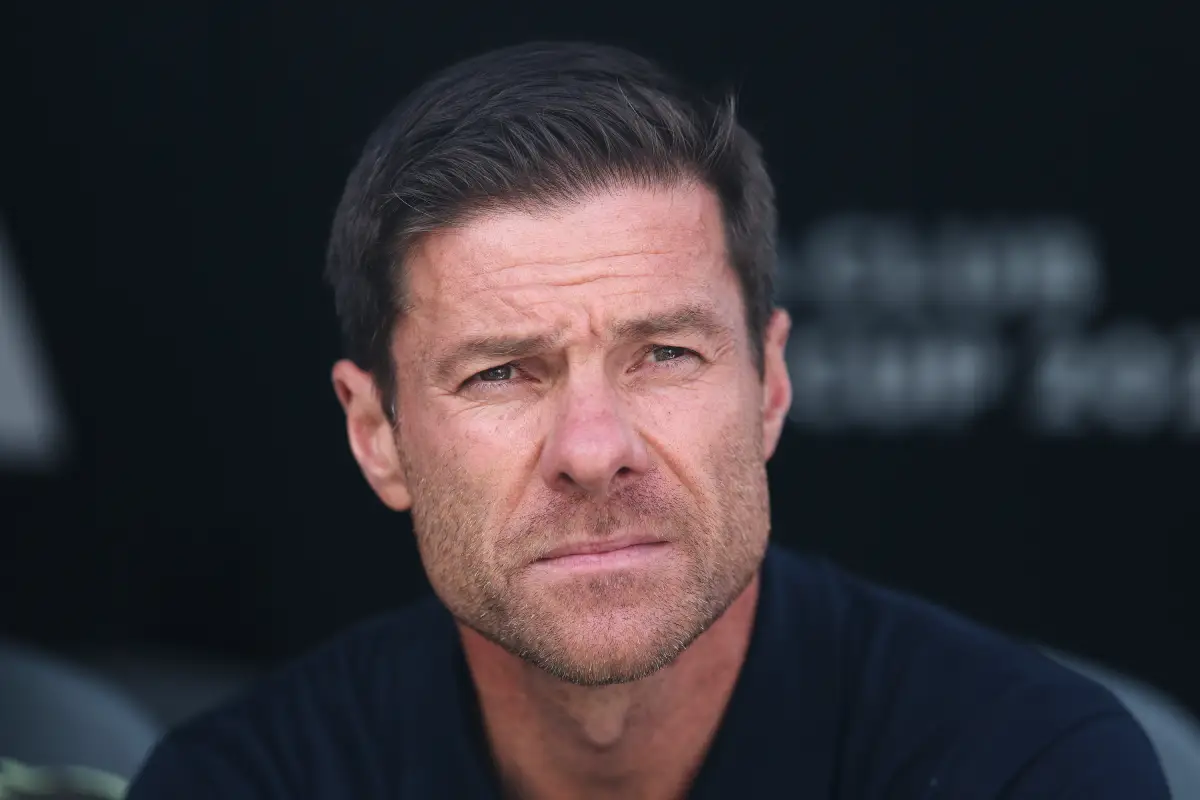 EAST RUTHERFORD, NEW JERSEY - JULY 09: Xabi Alonso, Head Coach of Real Madrid C.F., looks on during the FIFA Club World Cup 2025 semi-final match between Paris Saint-Germain and Real Madrid CF at MetLife Stadium on July 09, 2025 in East Rutherford, New Jersey. (Photo by Dan Mullan/Getty Images)