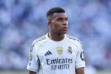 EAST RUTHERFORD, NEW JERSEY - JULY 09: Kylian Mbappe #9 of Real Madrid C.F. during the FIFA Club World Cup 2025 semi-final match between Paris Saint-Germain and Real Madrid CF at MetLife Stadium on July 09, 2025 in East Rutherford, New Jersey. (Photo by Buda Mendes/Getty Images).