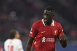 LEIPZIG, GERMANY - OCTOBER 23: Ibrahima Konate of Liverpool FC looks on during the UEFA Champions League 2024/25 League Phase MD3 match between RB Leipzig and Liverpool FC at Leipzig Stadium on October 23, 2024 in Leipzig, Germany. (Photo by Maja Hitij/Getty Images).