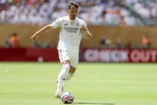 MIAMI GARDENS, FLORIDA - JUNE 18: Raul Asencio #35 of Real Madrid C.F. controls the ball during the FIFA Club World Cup 2025 group H match between Real Madrid CF and Al Hilal at Hard Rock Stadium on June 18, 2025 in Miami Gardens, Florida. (Photo by Megan Briggs/Getty Images)