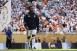 MIAMI GARDENS, FLORIDA - JUNE 18: Rodrygo #11 of Real Madrid C.F. enters the pitch prior to the FIFA Club World Cup 2025 group H match between Real Madrid CF and Al Hilal at Hard Rock Stadium on June 18, 2025 in Miami Gardens, Florida. (Photo by Megan Briggs/Getty Images)