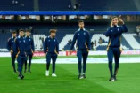 MADRID, SPAIN - MAY 14: Gonzalo Garcia, David Jimenez, Mario Rivas, Victor Muñoz, Chema Baixauli and Sergio Mestre of Real Madrid Castilla inspect the pitch prior to the LaLiga match between Real Madrid CF and RCD Mallorca at Estadio Santiago Bernabeu on May 14, 2025 in Madrid, Spain. (Photo by Angel Martinez/Getty Images)