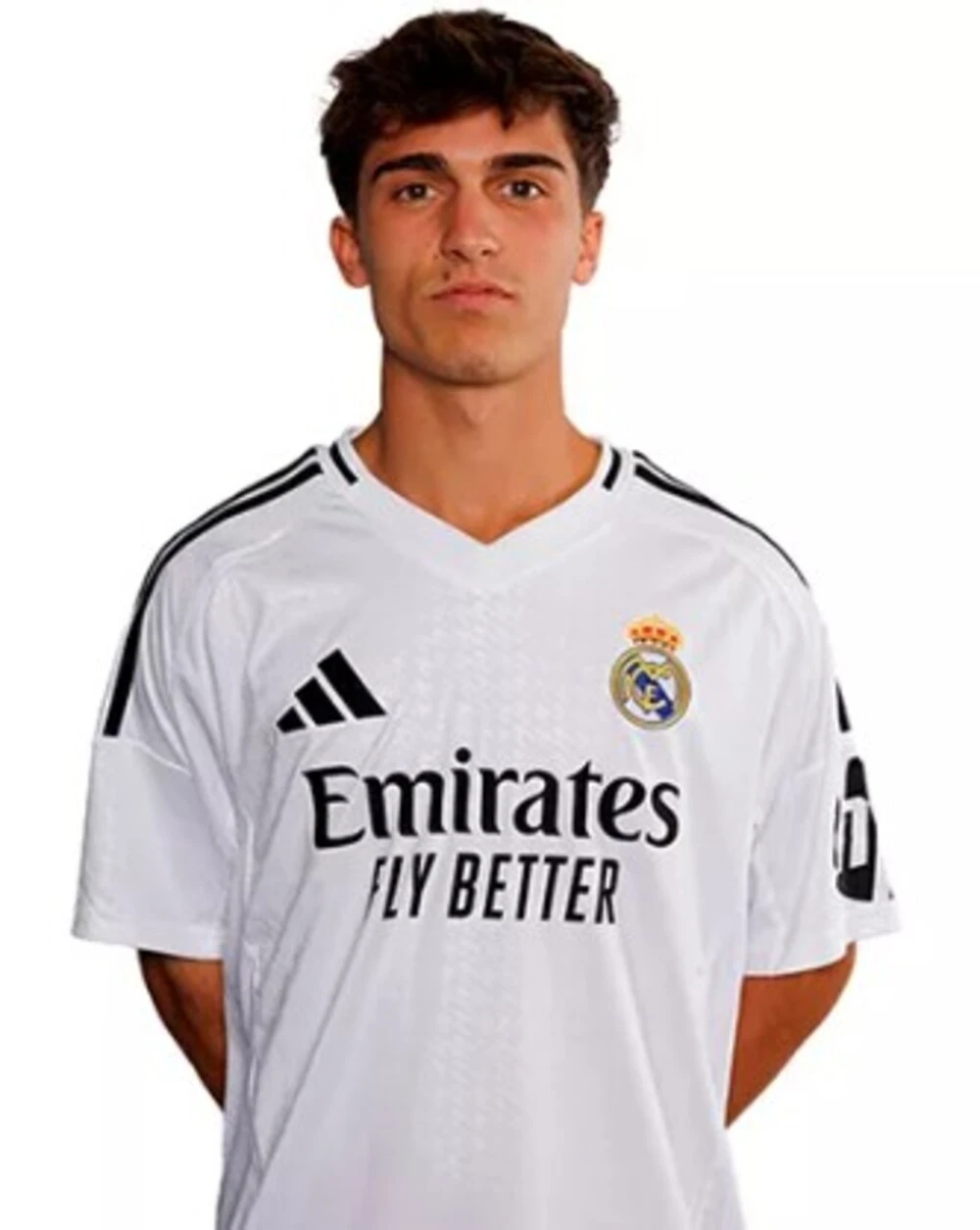 Manuel Angel avec le maillot du Real Madrid (realmadrid.com).
