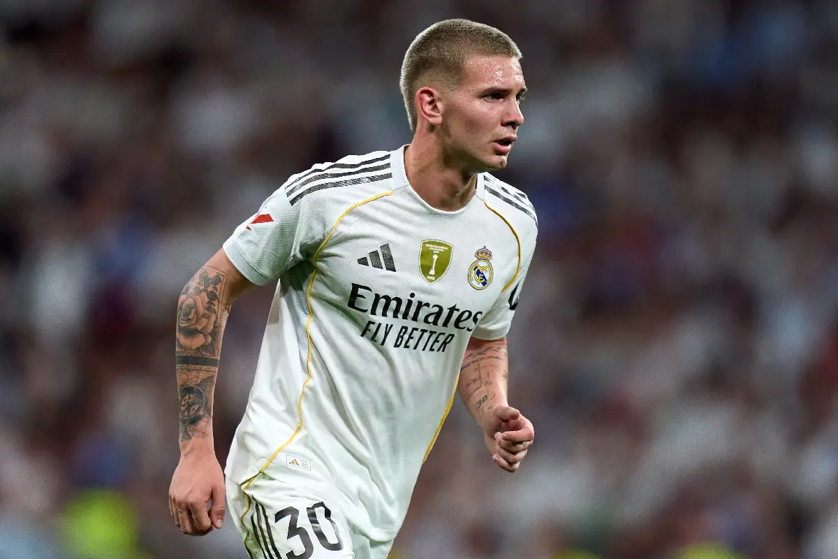 Mastantuono avec le Real Madrid (Photo by Angel Martinez/Getty Images).