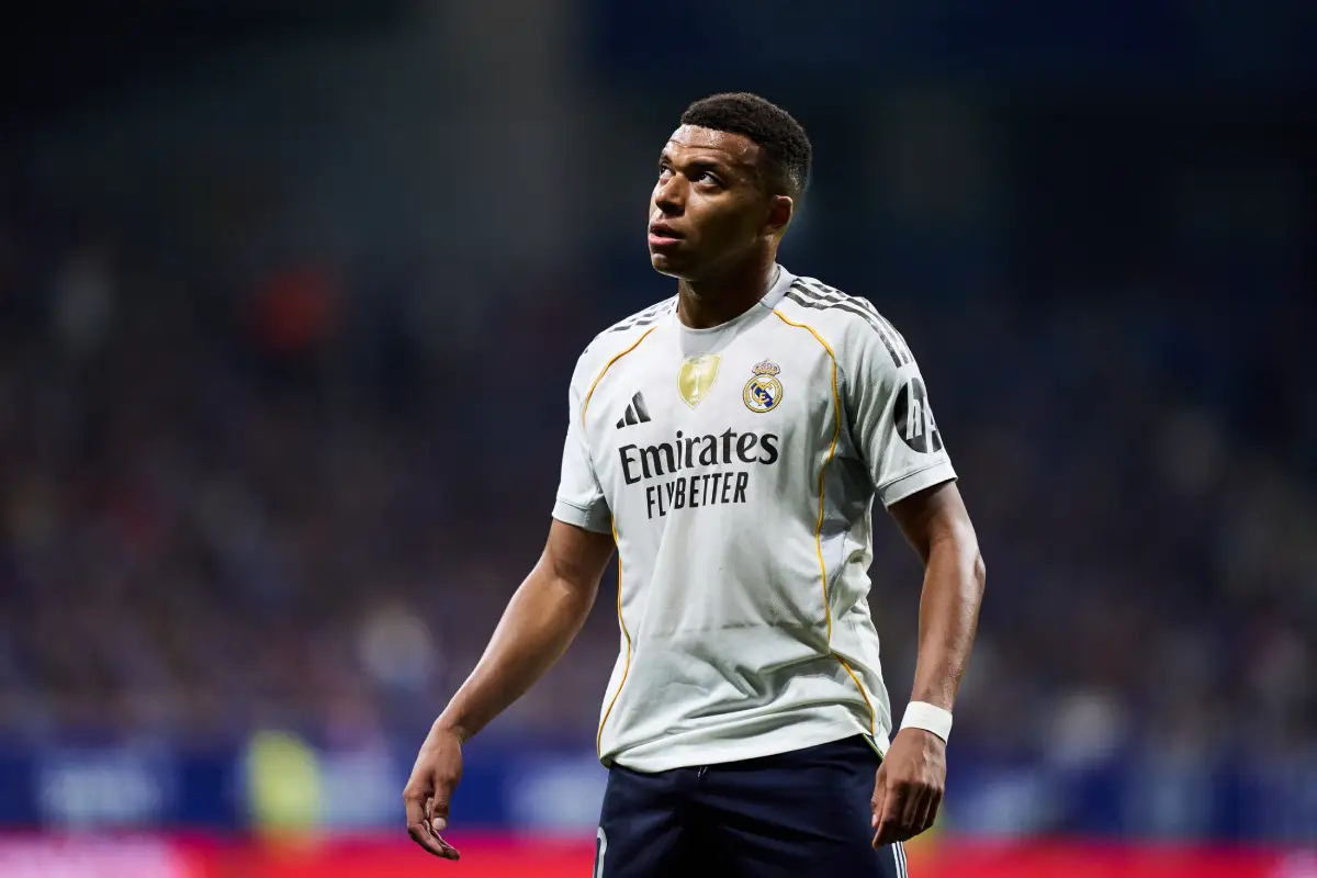 Mbappé avec le Real Madrid (Photo by Juan Manuel Serrano Arce/Getty Images).
