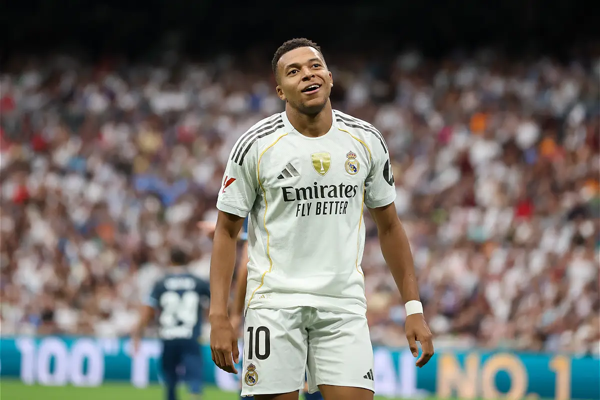 Mbappé n'a pas remporté le trophée Gerd Müller comme en 2024 (Photo by Florencia Tan Jun/Getty Images).