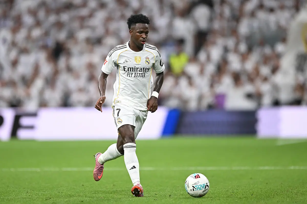 Vinicius face à l'Espanyol de Barcelone samedi dernier (Photo by Denis Doyle/Getty Images).