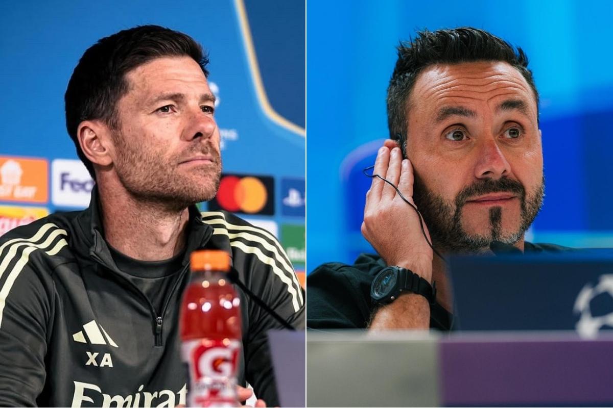 Xabi Alonso et Roberto De Zerbi aux conférences de presse avant Real Madrid-OM (Instagram : Brazaaa7)