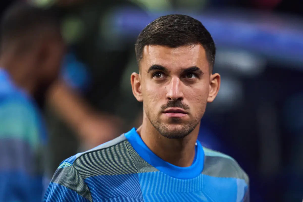 OVIEDO, SPAIN - AUGUST 24: Daniel Ceballos of Real Madrid looks on prior to the LaLiga EA Sports match between Real Oviedo and Real Madrid CF at Carlos Tartiere on August 24, 2025 in Oviedo, Spain. (Photo by Juan Manuel Serrano Arce/Getty Images)