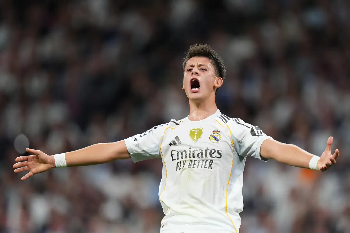 Arda Güler lors de Real Madrid-Juventus (Photo by Angel Martinez/Getty Images).