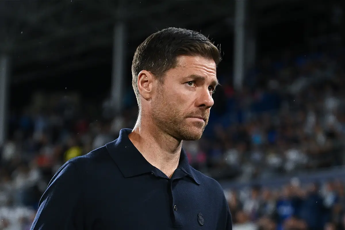 GETAFE, SPAIN - OCTOBER 19: Xabi Alonso, Head Coach of Real Madrid, looks on during the LaLiga EA Sports match between Getafe CF and Real Madrid CF at Coliseum Alfonso Perez on October 19, 2025 in Getafe, Spain. (Photo by Denis Doyle/Getty Images)