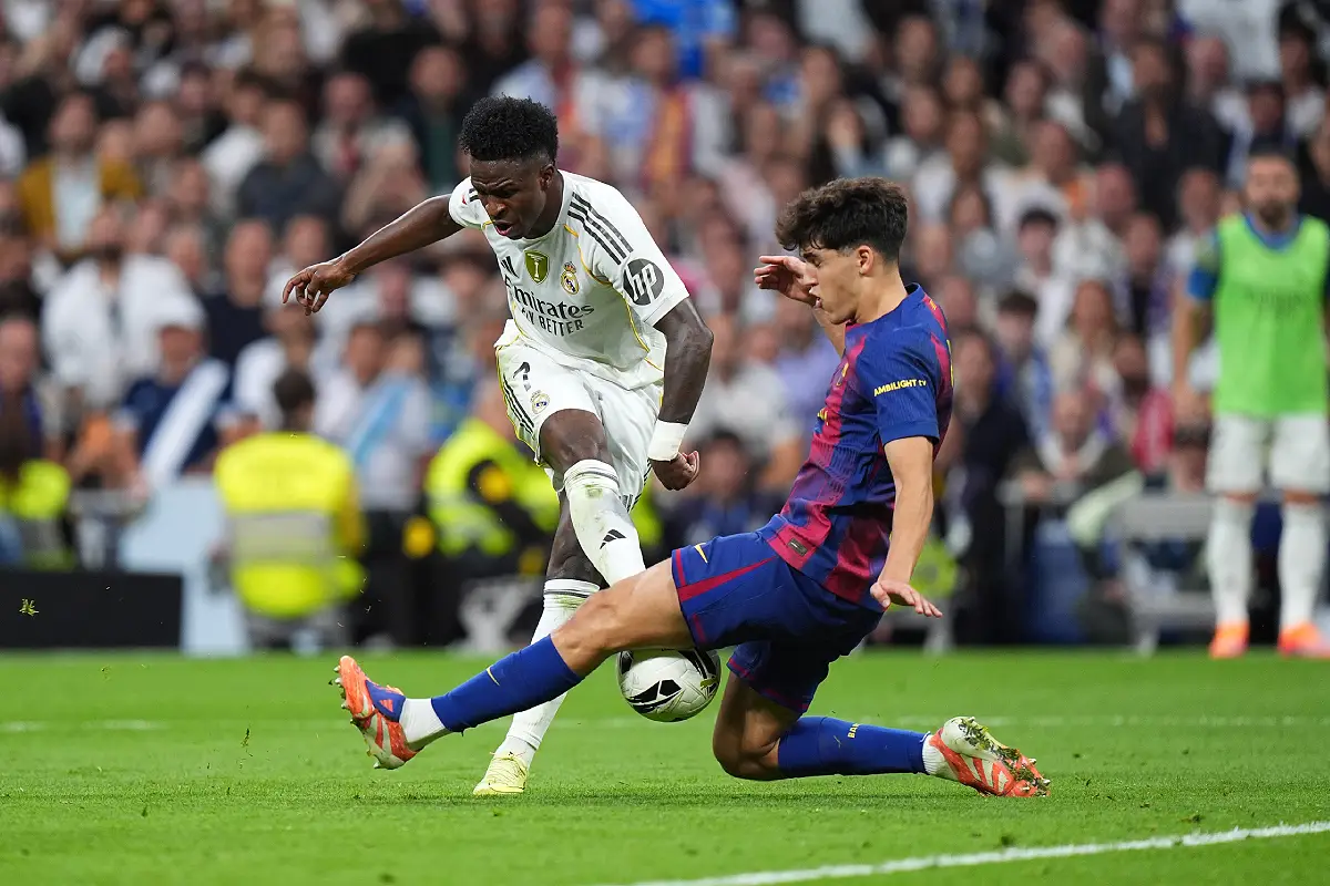 Vinicius Jr lors du Clasico (Photo by Angel Martinez/Getty Images).