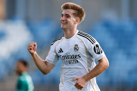 Le Real Madrid Castilla lance la machine- photo tirée du site officiel du Real Madrid. Fotógrafo: Jesús Troyano
