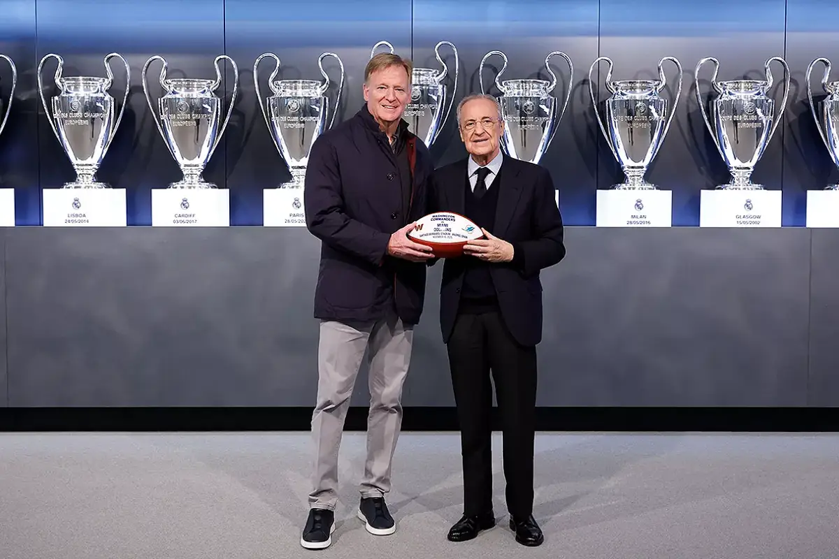 Florentino Pérez reçoit le commissaire de la NFL (realmadrid.com)
