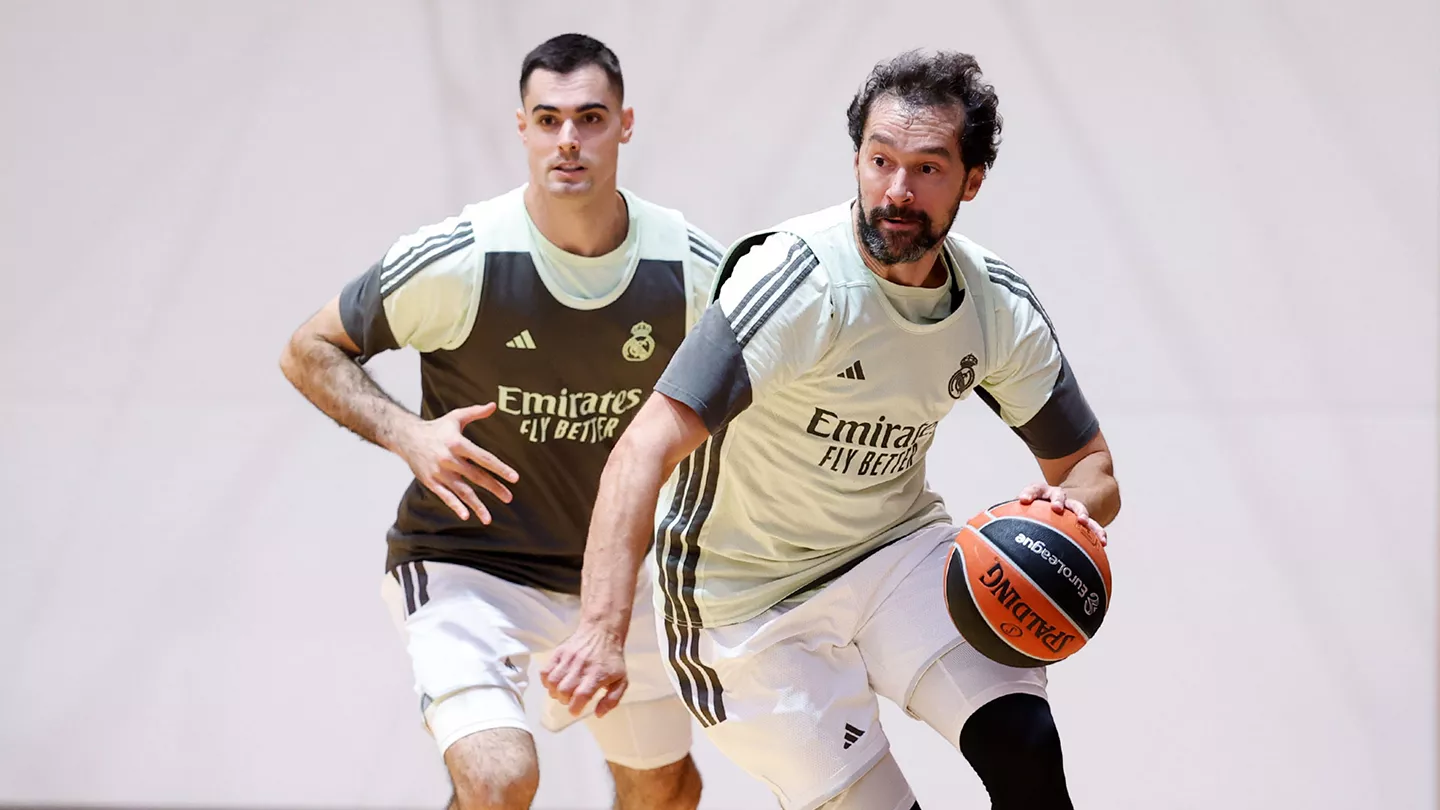 Sergio Llull à l'entraînement avec le Real Madrid Baloncesto (realmadrid.com)