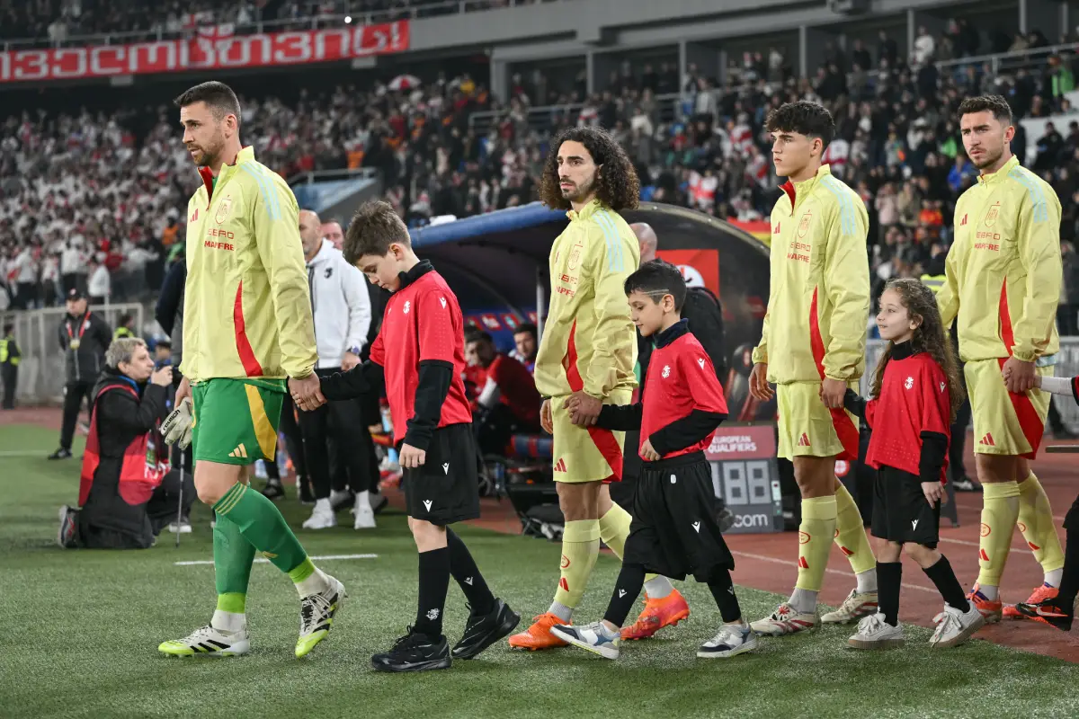 Le Barça était bien représenté face à la Géorgie (Photo by Levan Verdzeuli/Getty Images).