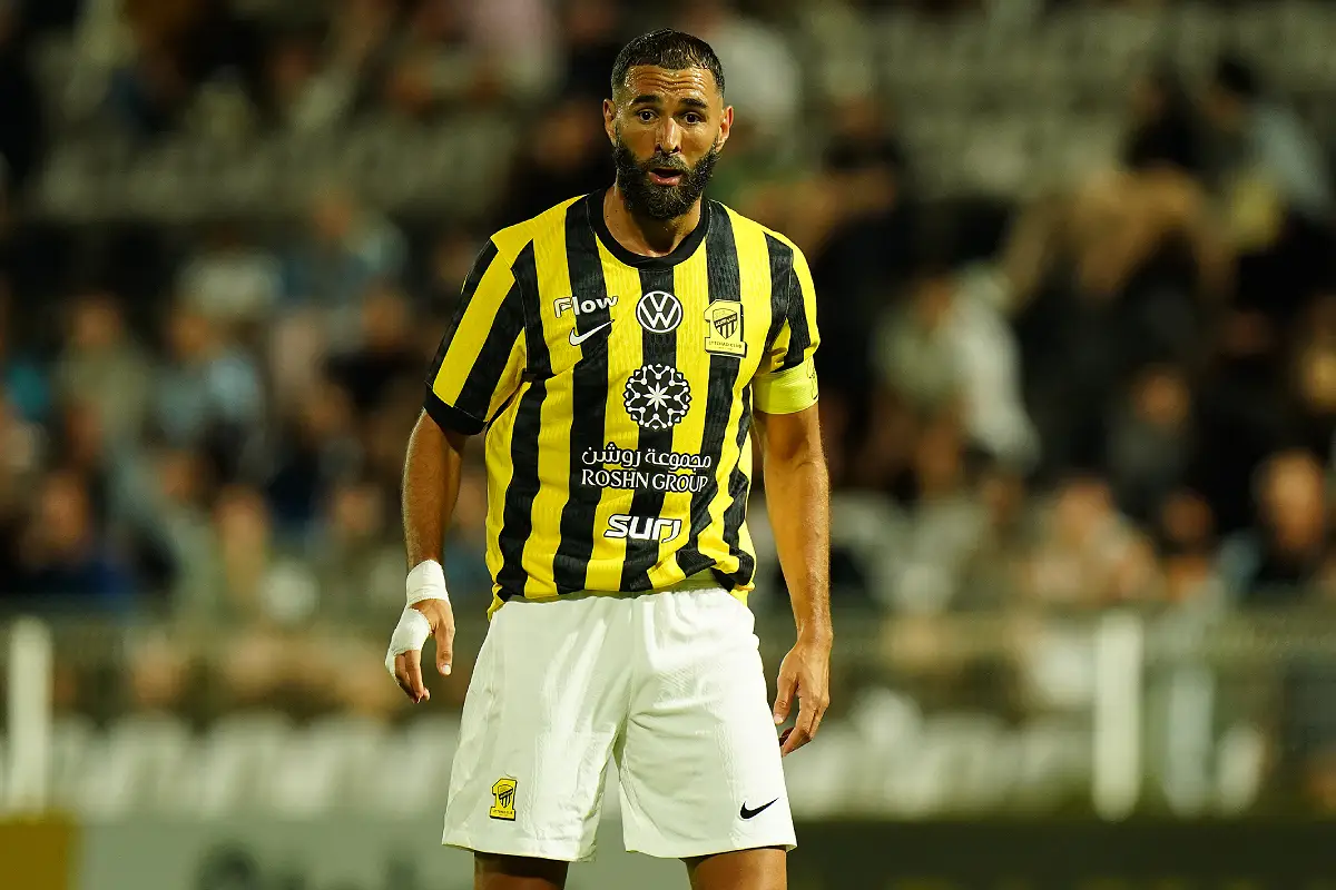 Karim Benzema avec Al-Ittihad (Photo by Gualter Fatia/Getty Images).