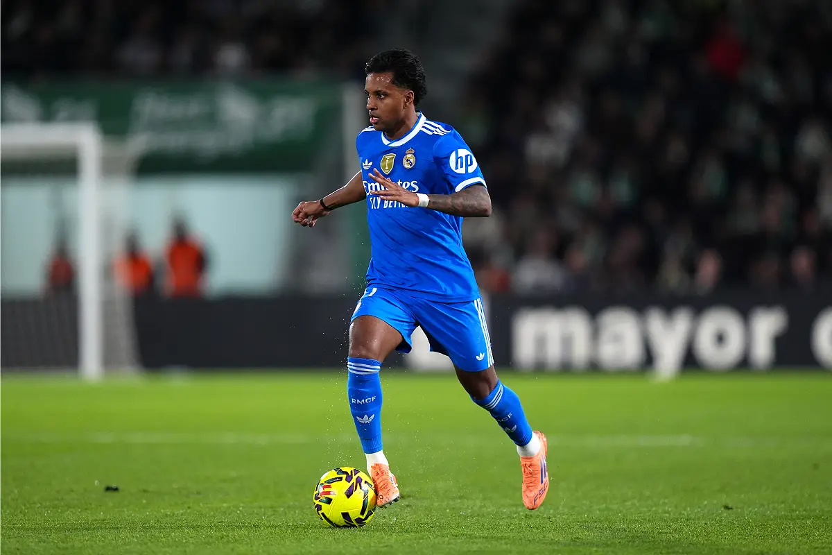 Rodrygo lors du match Elche-Real Madrid (Photo by Angel Martinez/Getty Images).