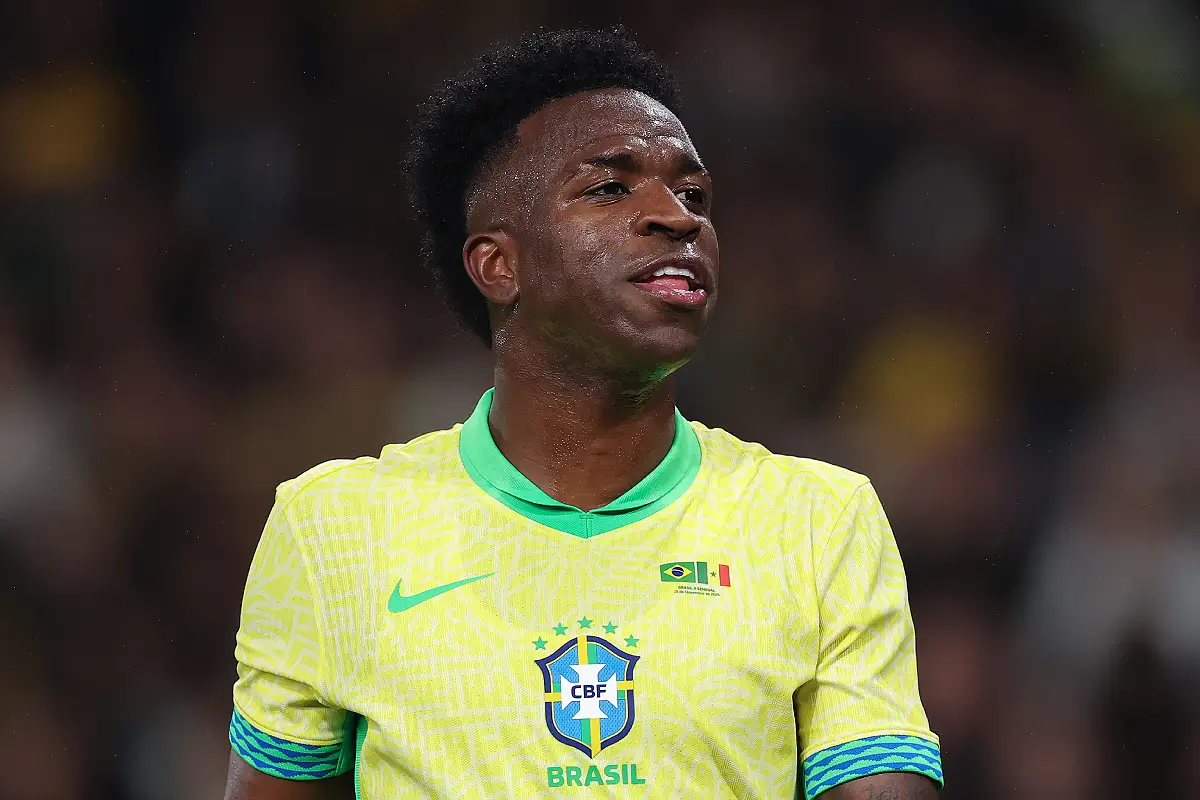 Vinicius Jr avec le Brésil (Photo by Ryan Pierse/Getty Images).