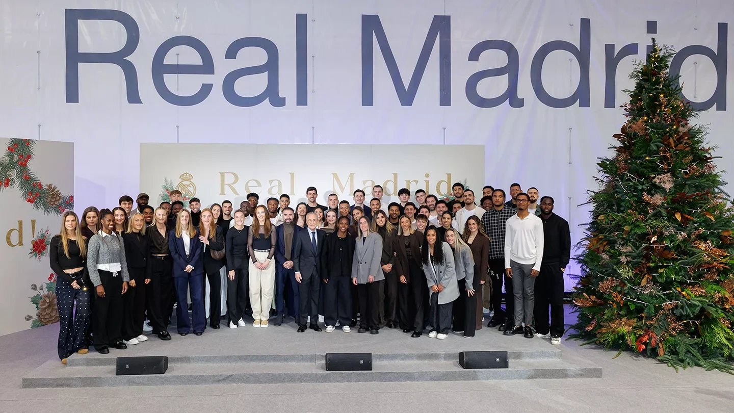 Les différentes sections sportives du Real Madrid se sont réunies pour la période de Noël (realmadrid.com).