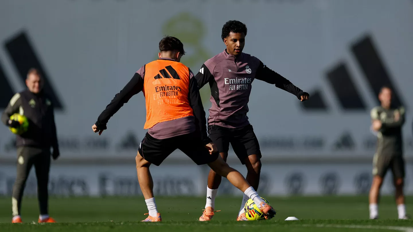 Rodrygo à l'entraînement du Real Madrid (realmadrid.com)