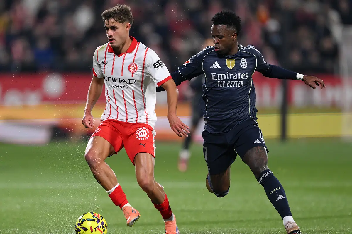 Vinicius Jr face à Girona (Photo by David Ramos/Getty Images).