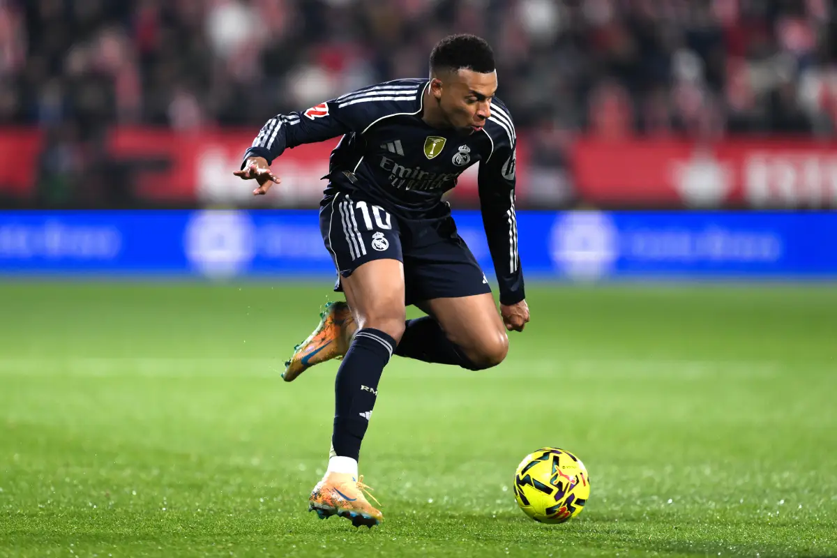 Mbappé face à Girona (Photo by David Ramos/Getty Images).