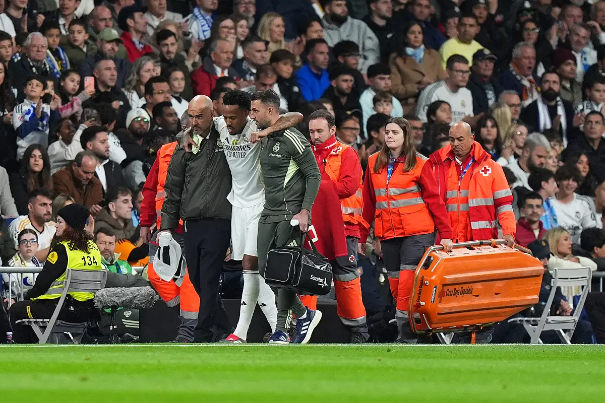 Éder Militao au moment de sa sortie (Photo by Angel Martinez/Getty Images).