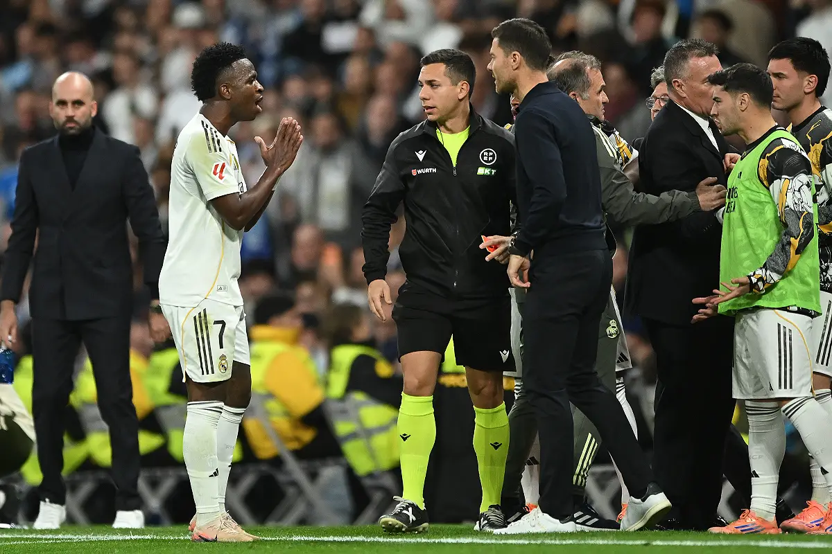 Vinicius Jr lors du match face au Celta de Vigo (Photo by Denis Doyle/Getty Images).