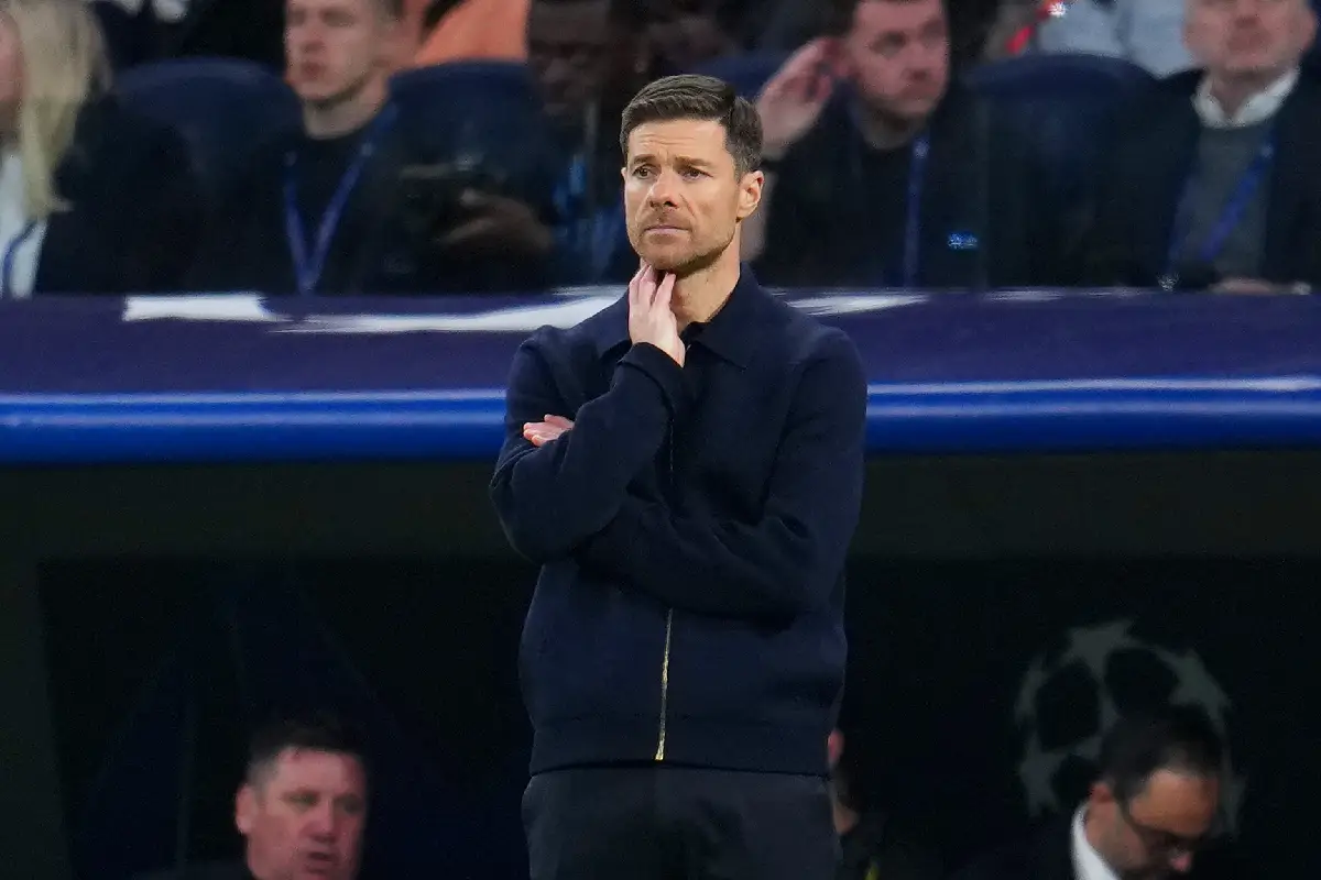 MADRID, SPAIN - DECEMBER 10: Xabi Alonso, Head Coach of Real Madrid, reacts during the UEFA Champions League 2025/26 League Phase MD6 match between Real Madrid C.F. and Manchester City at Estadio Santiago Bernabeu on December 10, 2025 in Madrid, Spain. (Photo by Aitor Alcalde/Getty Images)