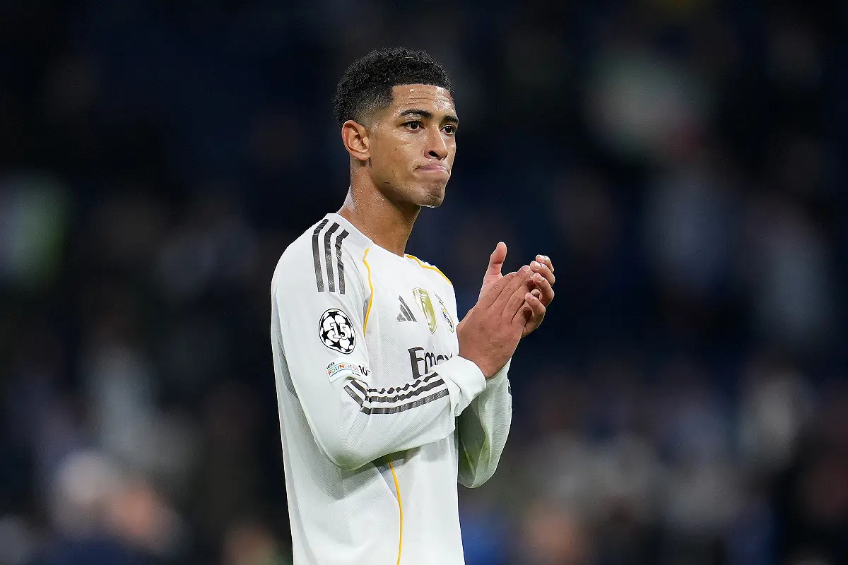 Bellingham après la rencontre face à City (Photo by Aitor Alcalde/Getty Images).