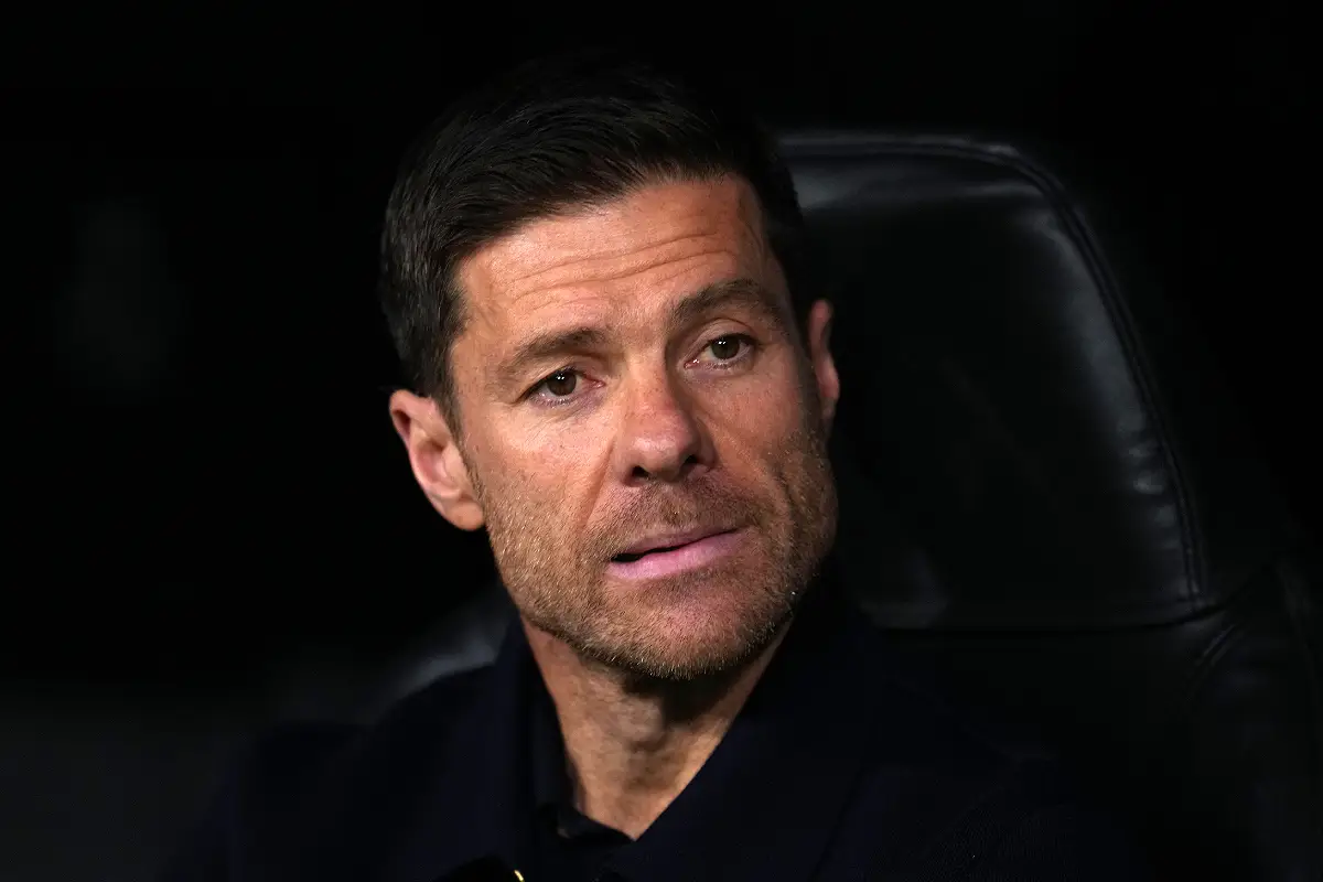 Xabi Alonso face à Manchester City mercredi soir (Photo by Aitor Alcalde/Getty Images).