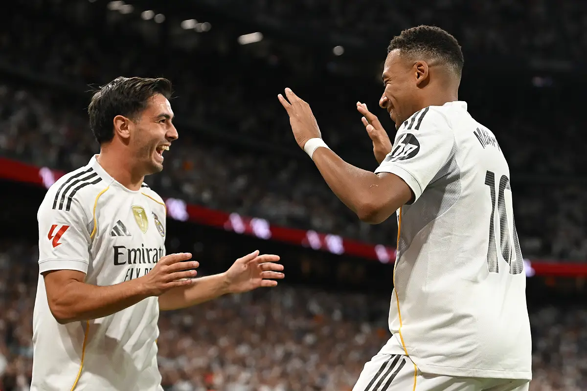 Mbappé et Brahim Diaz en Liga (Photo by Denis Doyle/Getty Images).