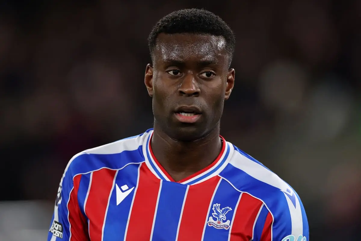 LONDON, ENGLAND - DECEMBER 28: Marc Guehi of Crystal Palace during the Premier League match between Crystal Palace and Tottenham Hotspur at Selhurst Park on December 28, 2025 in London, England. (Photo by Justin Setterfield/Getty Images).