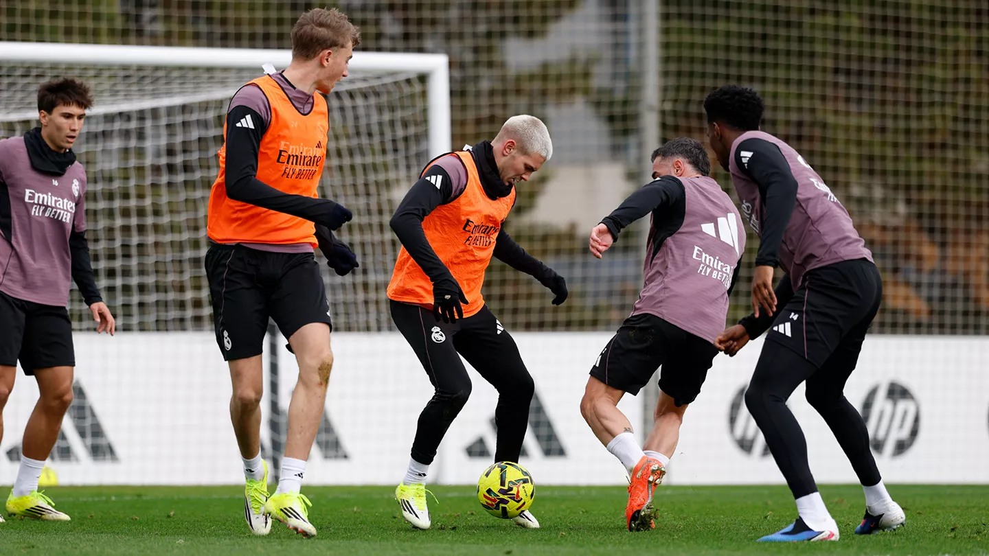 Le Real Madrid lors du dernier entraînement avant le Rayo Vallecano (realmadrid.com)