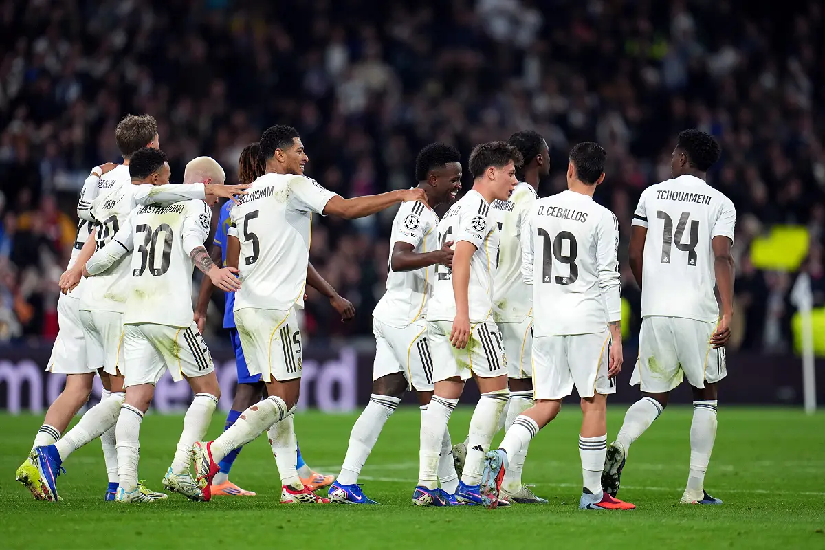 Les joueurs du Real Madrid face à Monaco (Photo by Aitor Alcalde/Getty Images).