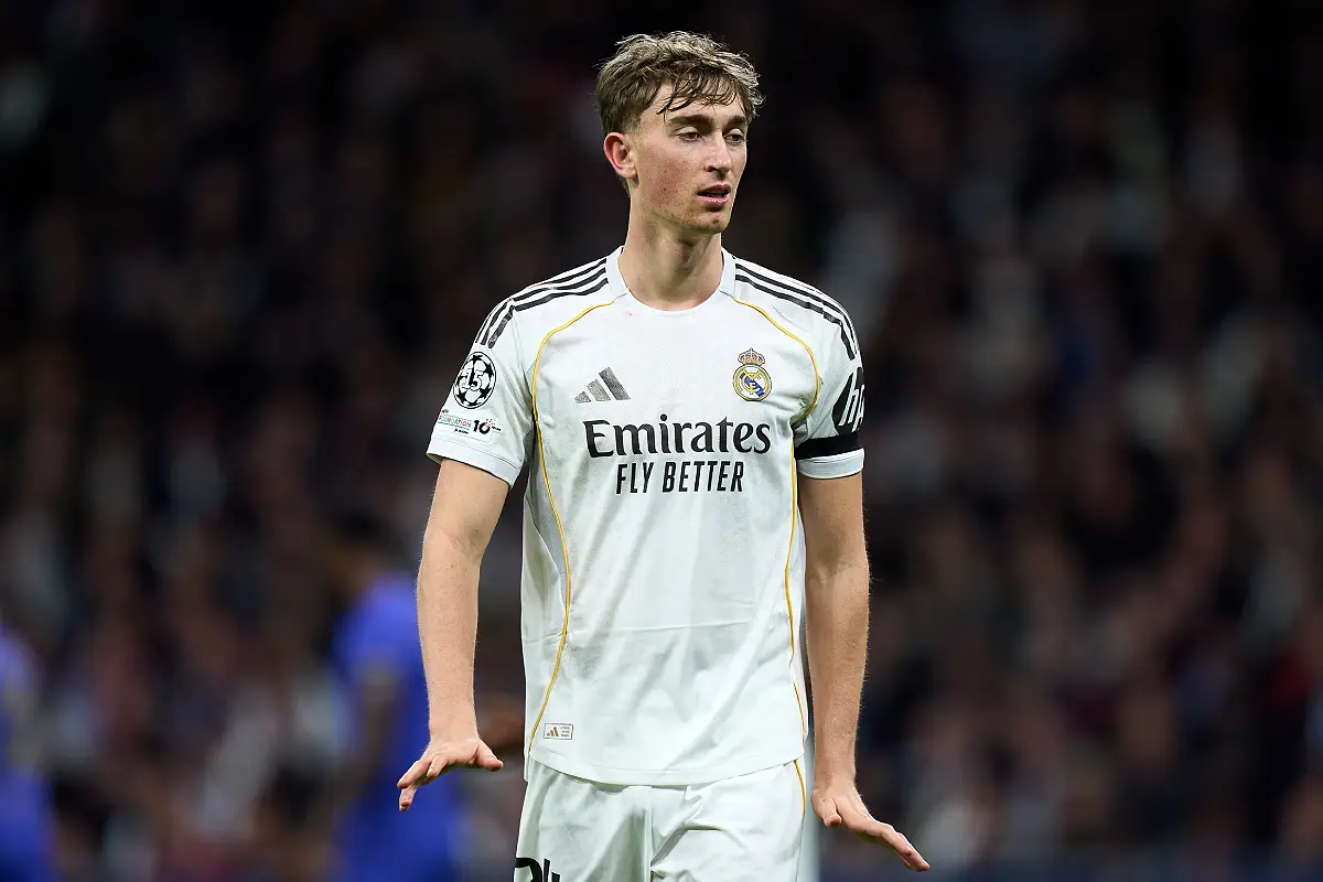 Huijsen lors de Real Madrid-Monaco (Photo by Angel Martinez/Getty Images).